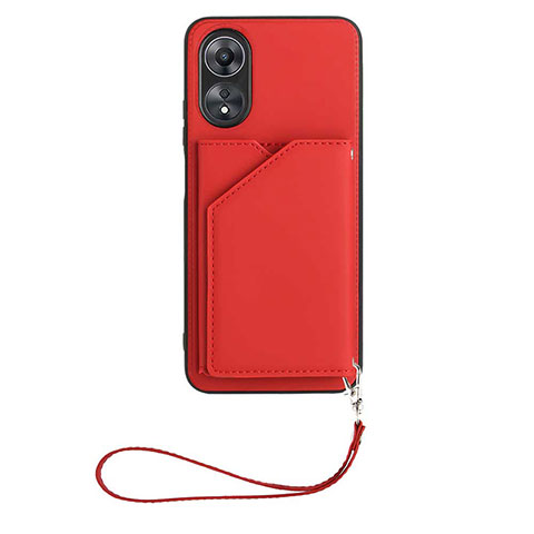 Funda Lujo Cuero Carcasa YB2 para Oppo A78 5G Rojo