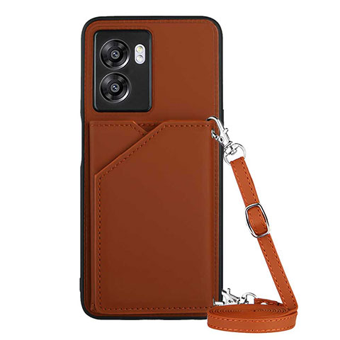 Funda Lujo Cuero Carcasa YB3 para Realme Narzo 50 5G Marron