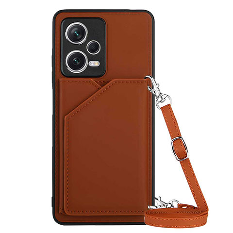 Funda Lujo Cuero Carcasa YB3 para Xiaomi Redmi Note 12 Explorer Marron