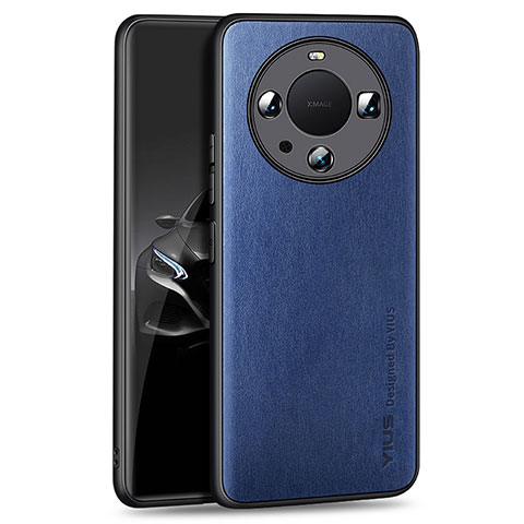 Funda Lujo Cuero Carcasa YM1 para Huawei Mate 60 Pro Azul