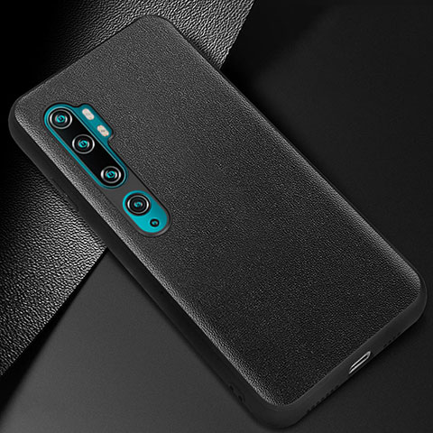 Funda Lujo Cuero Carcasa Z02 para Xiaomi Mi Note 10 Negro