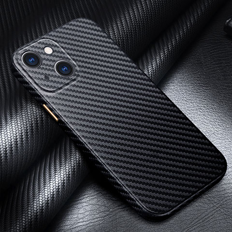 Funda Lujo Fibra de Carbon Carcasa Twill C01 para Apple iPhone 14 Negro