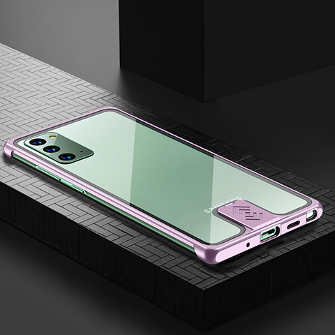 Funda Lujo Marco de Aluminio Carcasa LK1 para Samsung Galaxy Note 20 5G Oro Rosa