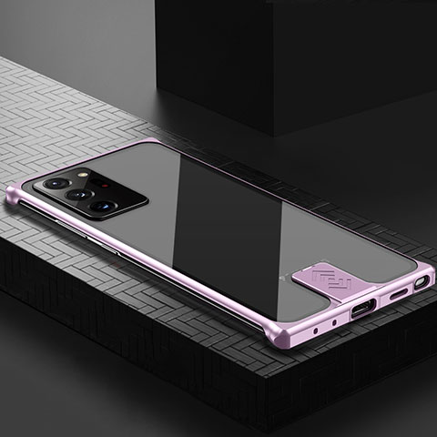 Funda Lujo Marco de Aluminio Carcasa LK1 para Samsung Galaxy Note 20 Ultra 5G Oro Rosa