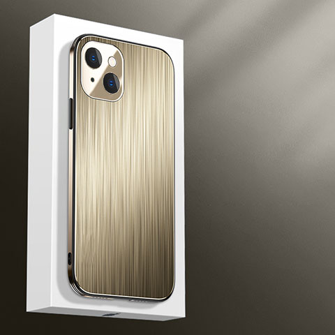 Funda Lujo Marco de Aluminio Carcasa M01 para Apple iPhone 13 Oro