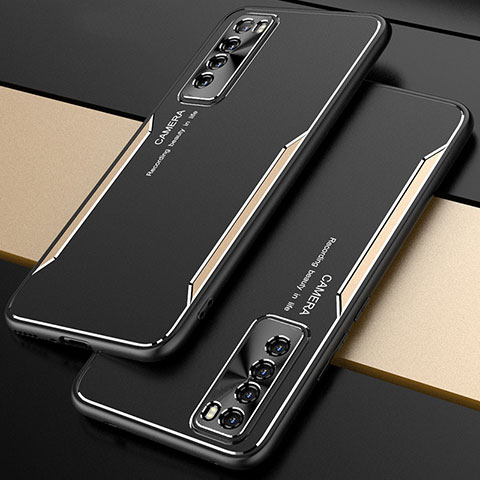 Funda Lujo Marco de Aluminio Carcasa M01 para Huawei Nova 7 5G Oro