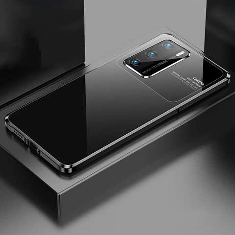 Funda Lujo Marco de Aluminio Carcasa N01 para Huawei P40 Negro