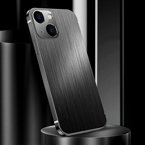 Funda Lujo Marco de Aluminio Carcasa para Apple iPhone 13 Mini Negro
