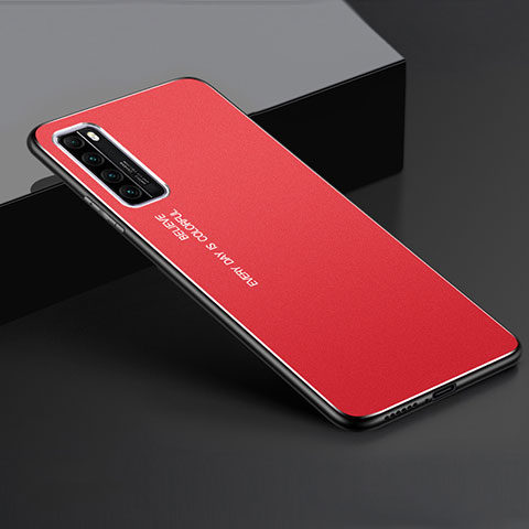 Funda Lujo Marco de Aluminio Carcasa para Huawei Nova 7 5G Rojo