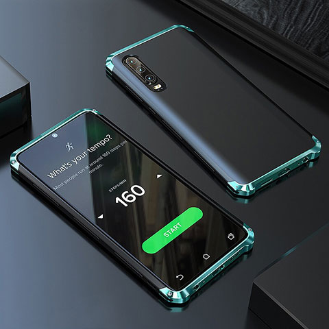 Funda Lujo Marco de Aluminio Carcasa para Huawei P20 Pro Verde