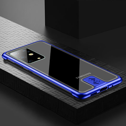 Funda Lujo Marco de Aluminio Carcasa para Samsung Galaxy S20 Plus Azul