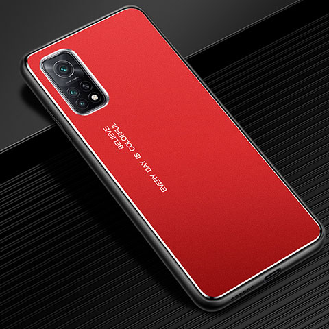 Funda Lujo Marco de Aluminio Carcasa para Xiaomi Mi 10T Pro 5G Rojo