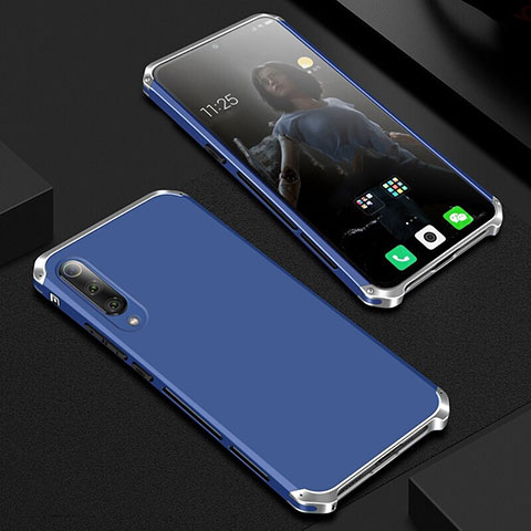 Funda Lujo Marco de Aluminio Carcasa para Xiaomi Mi 9 Pro Azul