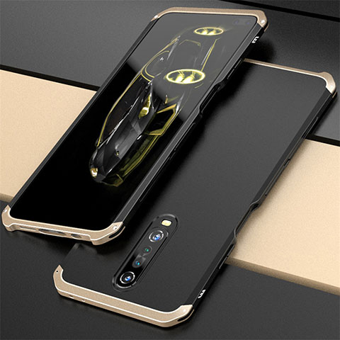 Funda Lujo Marco de Aluminio Carcasa para Xiaomi Redmi K30 4G Oro y Negro