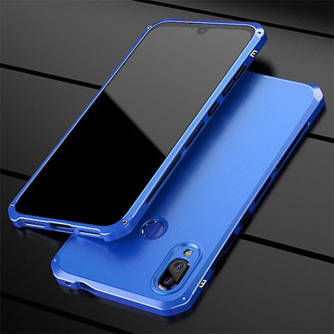 Funda Lujo Marco de Aluminio Carcasa para Xiaomi Redmi Note 7 Azul