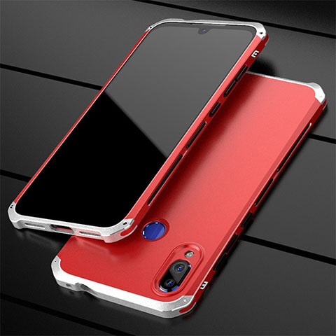 Funda Lujo Marco de Aluminio Carcasa para Xiaomi Redmi Note 7 Pro Rojo