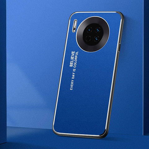 Funda Lujo Marco de Aluminio Carcasa T01 para Huawei Mate 30 5G Azul