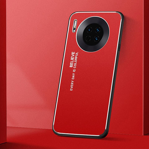 Funda Lujo Marco de Aluminio Carcasa T01 para Huawei Mate 30E Pro 5G Rojo