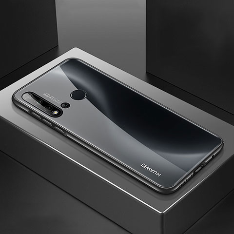 Funda Lujo Marco de Aluminio Carcasa T01 para Huawei P20 Lite (2019) Negro