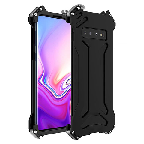 Funda Lujo Marco de Aluminio Carcasa T01 para Samsung Galaxy S10 5G Negro