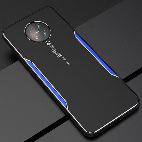 Funda Lujo Marco de Aluminio Carcasa T02 para Xiaomi Redmi K30 Pro 5G Azul