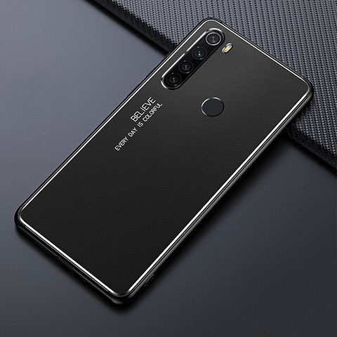Funda Lujo Marco de Aluminio Carcasa T02 para Xiaomi Redmi Note 8 Negro