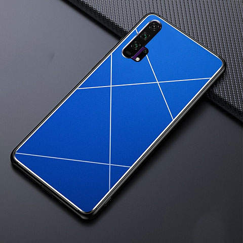 Funda Lujo Marco de Aluminio Carcasa T03 para Huawei Honor 20 Pro Azul