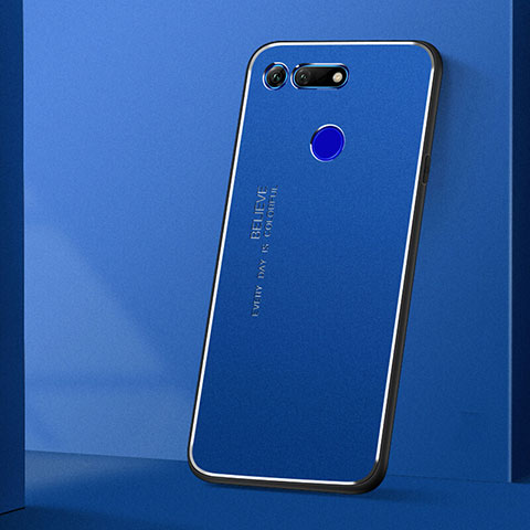 Funda Lujo Marco de Aluminio Carcasa T04 para Huawei Honor View 20 Azul