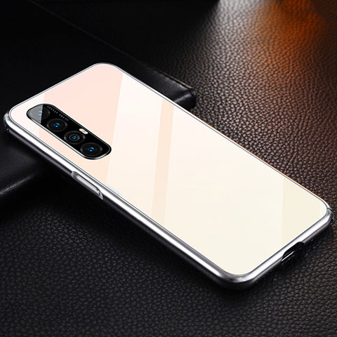 Funda Lujo Marco de Aluminio Carcasa T04 para Oppo Find X2 Neo Oro