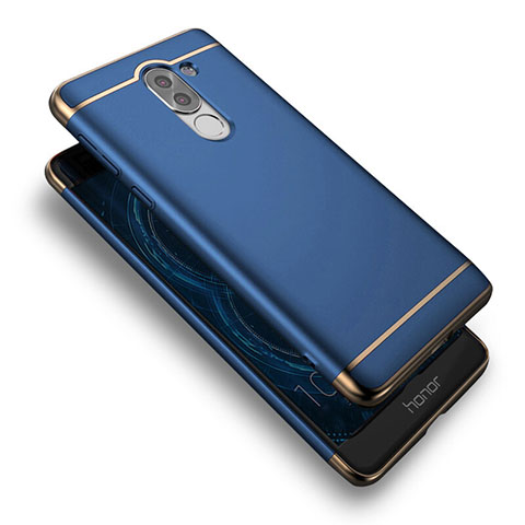 Funda Lujo Marco de Aluminio para Huawei Honor 6X Azul