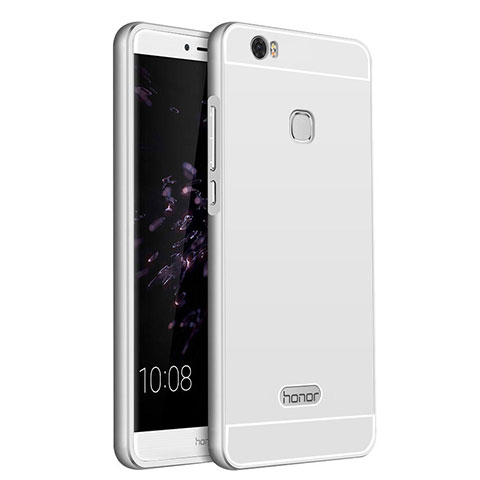 Funda Lujo Marco de Aluminio para Huawei Honor Note 8 Plata