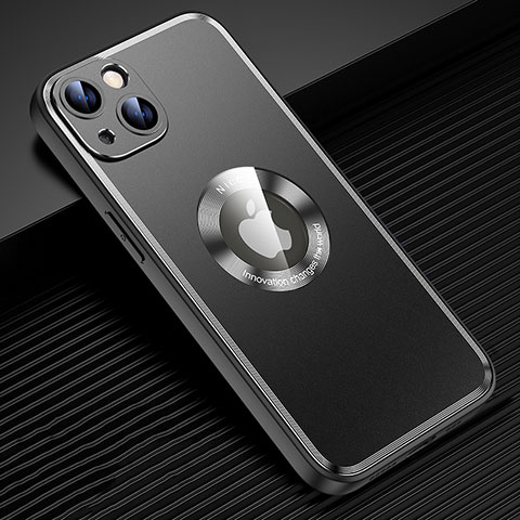 Funda Lujo Marco de Aluminio y Silicona Carcasa Bumper con Mag-Safe Magnetic JL2 para Apple iPhone 14 Negro