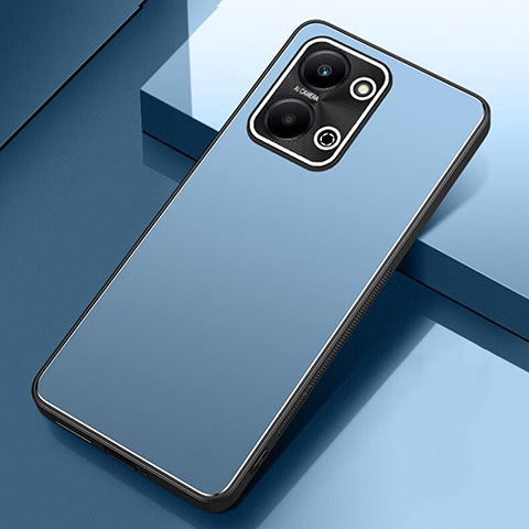 Funda Lujo Marco de Aluminio y Silicona Carcasa Bumper para Huawei Honor X7a Azul