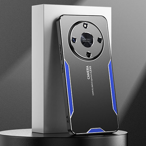 Funda Lujo Marco de Aluminio y Silicona Carcasa Bumper PB4 para Huawei Honor Magic6 Lite 5G Azul