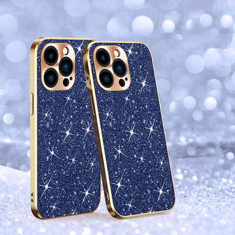 Funda Silicona Carcasa Goma Bling-Bling AC1 para Apple iPhone 15 Pro Max Azul