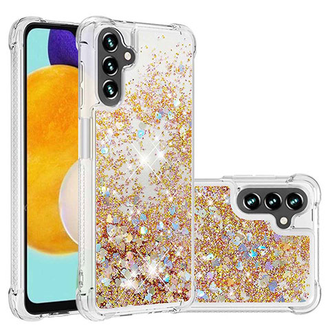 Funda Silicona Carcasa Goma Bling-Bling S01 para Samsung Galaxy A13 5G Oro