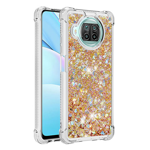 Funda Silicona Carcasa Goma Bling-Bling S01 para Xiaomi Mi 10T Lite 5G Oro