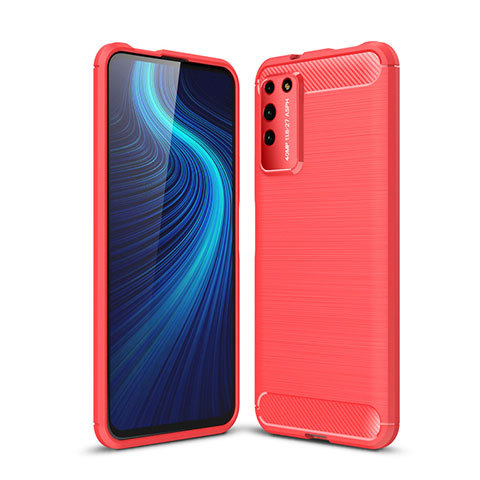 Funda Silicona Carcasa Goma Line C01 para Huawei Honor X10 5G Rojo