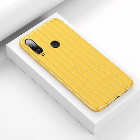 Funda Silicona Carcasa Goma Line C01 para Huawei P30 Lite New Edition Amarillo