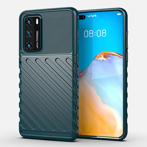 Funda Silicona Carcasa Goma Line C01 para Huawei P40 Verde