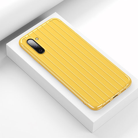 Funda Silicona Carcasa Goma Line C01 para Samsung Galaxy Note 10 5G Amarillo