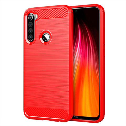 Funda Silicona Carcasa Goma Line C01 para Xiaomi Redmi Note 8 Rojo