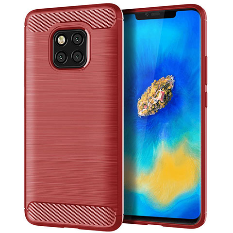 Funda Silicona Carcasa Goma Line C02 para Huawei Mate 20 Pro Rojo