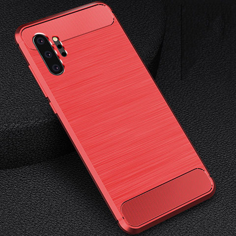 Funda Silicona Carcasa Goma Line C02 para Samsung Galaxy Note 10 Plus Rojo