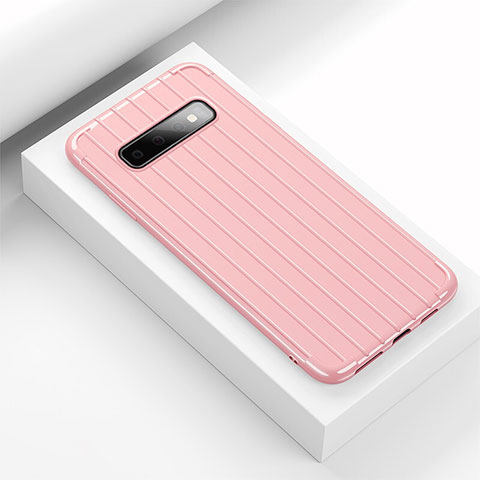 Funda Silicona Carcasa Goma Line C02 para Samsung Galaxy S10 Plus Rosa