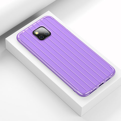 Funda Silicona Carcasa Goma Line C03 para Huawei Mate 20 Pro Morado