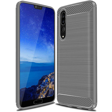 Funda Silicona Carcasa Goma Line C03 para Huawei P20 Pro Gris