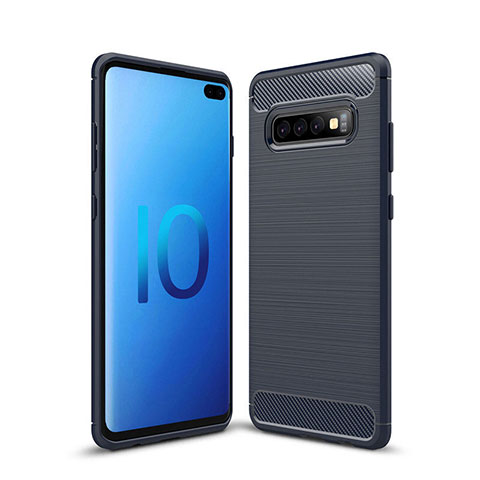 Funda Silicona Carcasa Goma Line C03 para Samsung Galaxy S10 Plus Azul