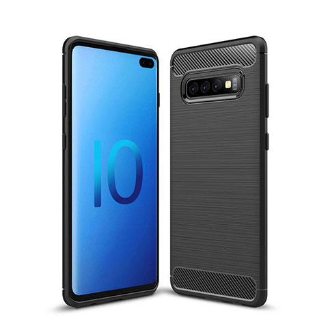 Funda Silicona Carcasa Goma Line C03 para Samsung Galaxy S10 Plus Negro