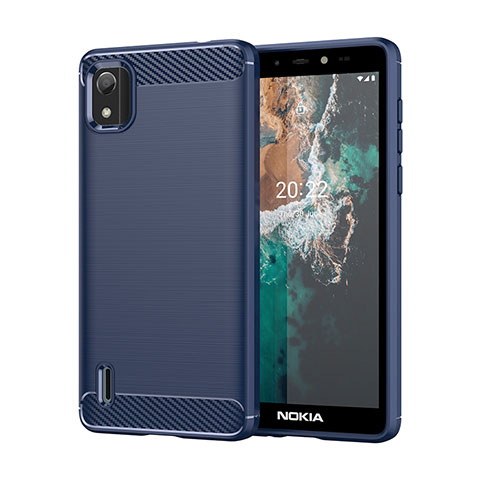 Funda Silicona Carcasa Goma Line MF1 para Nokia C2 2nd Edition Azul